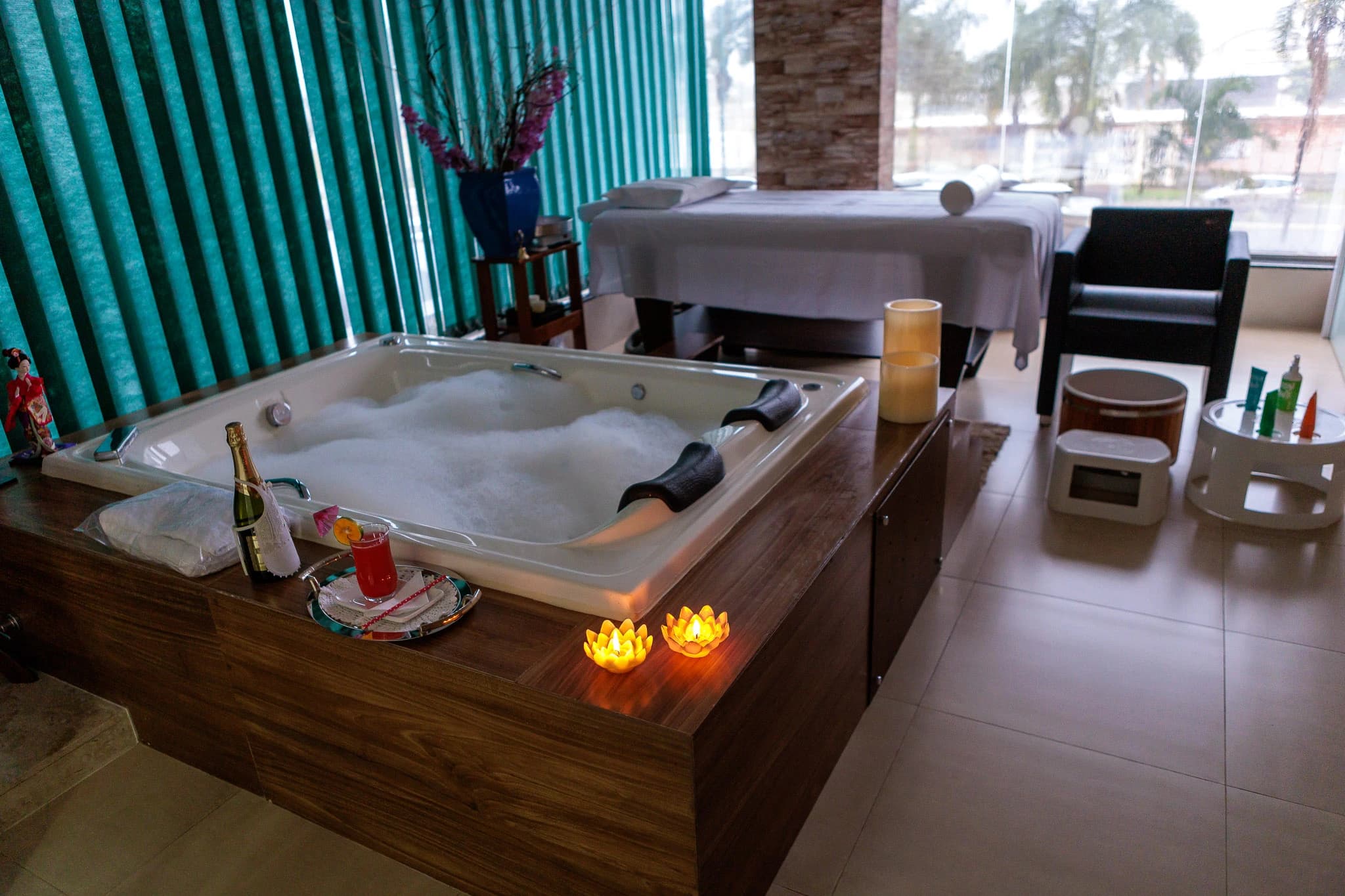 Sala de massagem do spa